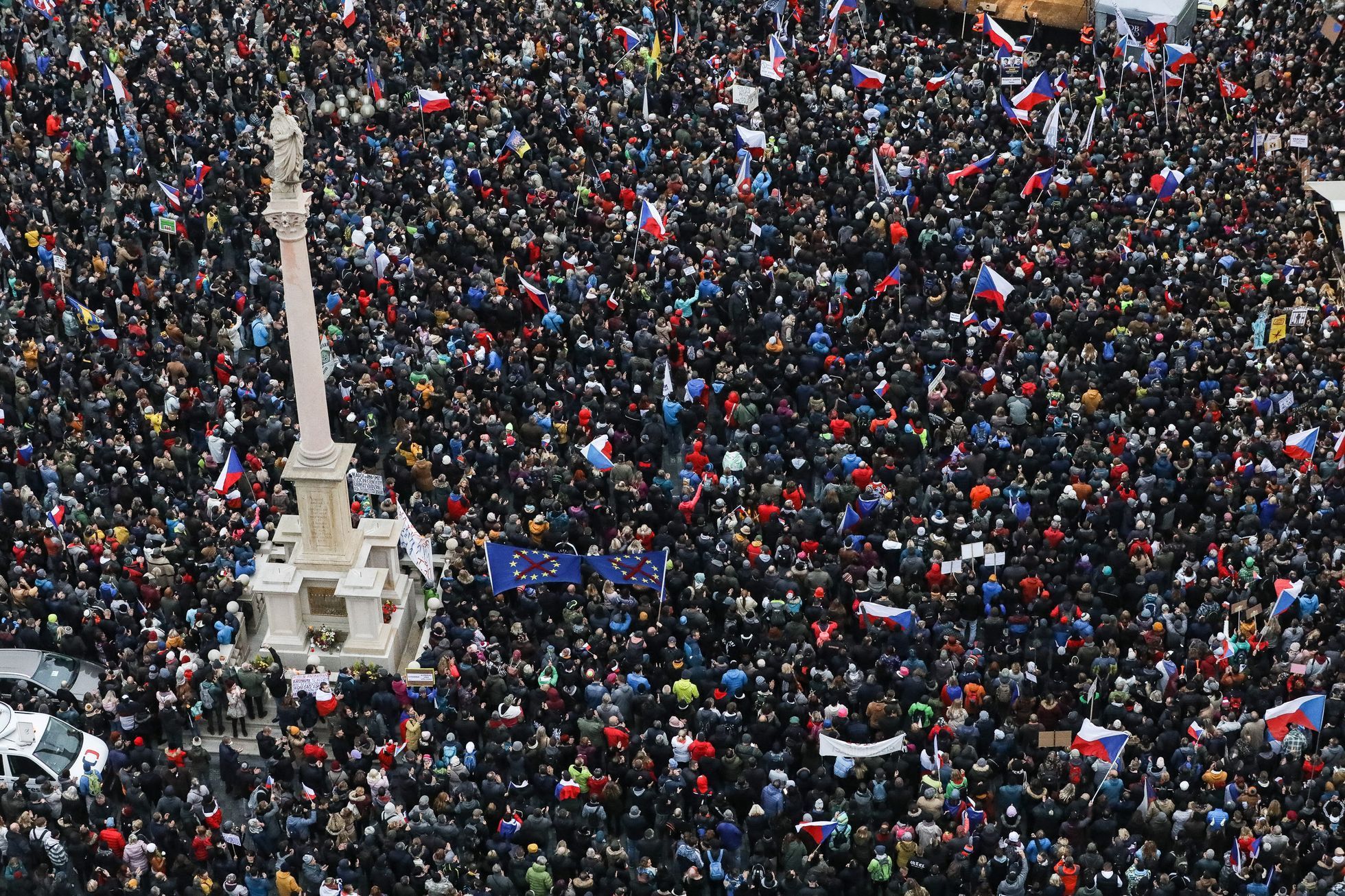 17. listopad 2021, státní svátek, Sametová revoluce, 17. 11. 2021, Národní třída, Hlávkova kolej