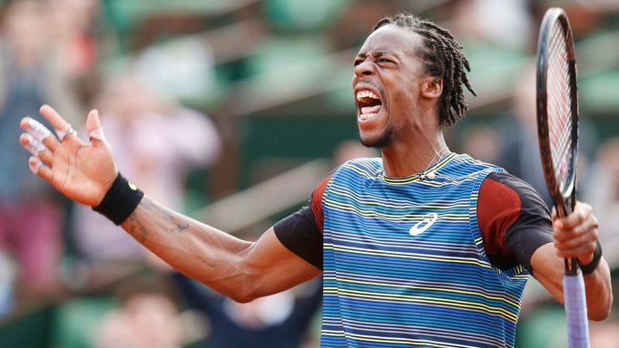 Francouz Gael Monfils na French Open 2013