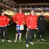Hráči sledují ohňostroj nad stadionem. O svém postupu na EURO 2008 rozhodli už vítězstvím v minulém utkání proti Německu před měsícem v Mnichově.