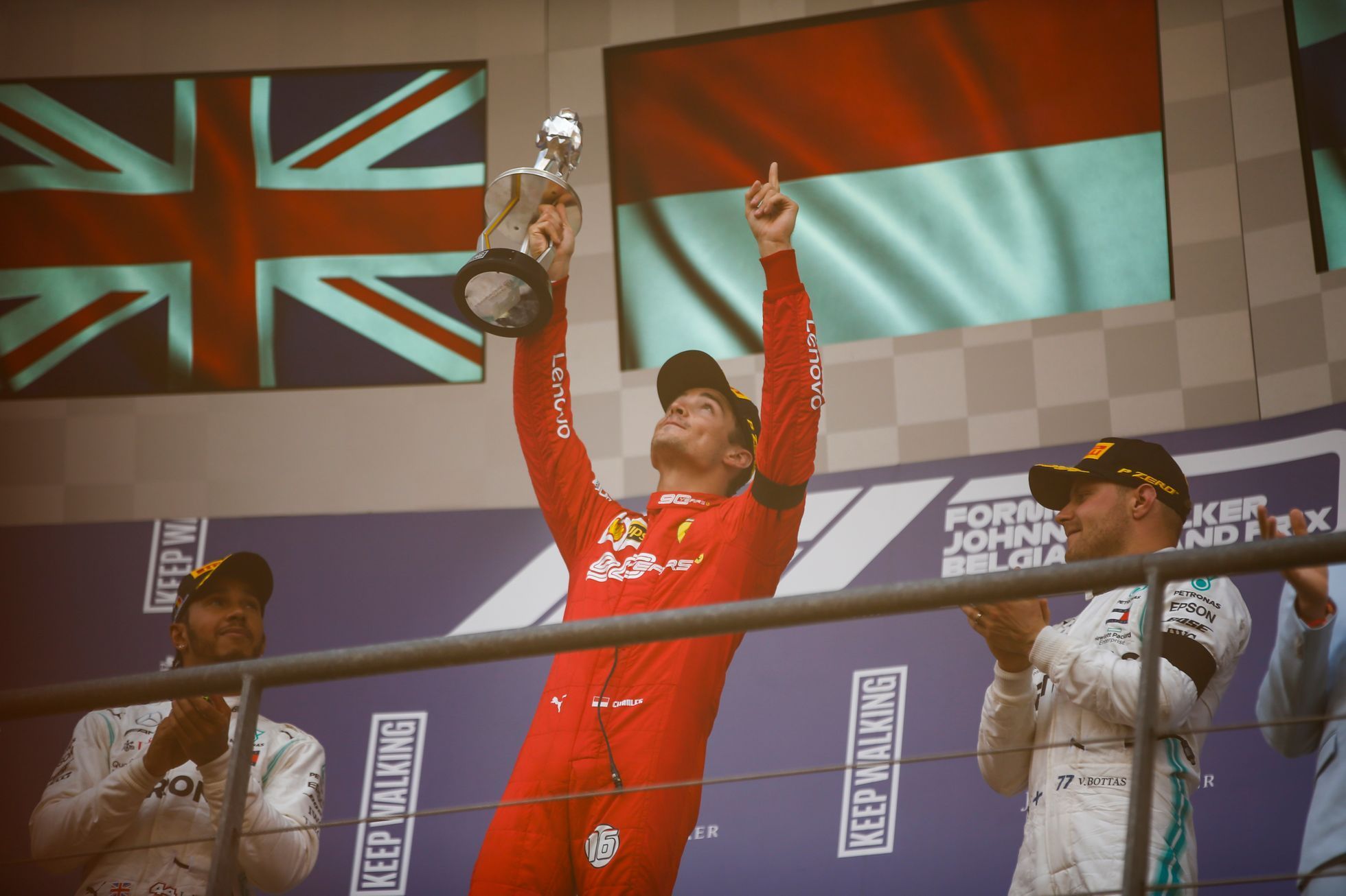 F1, VC Belgie 2019: Lewis Hamilton, Charles Leclerc, Valtteri Bottas