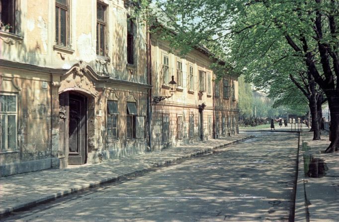 Staré domy na Rázusovo nábřeží, Bratislava, rok 1959