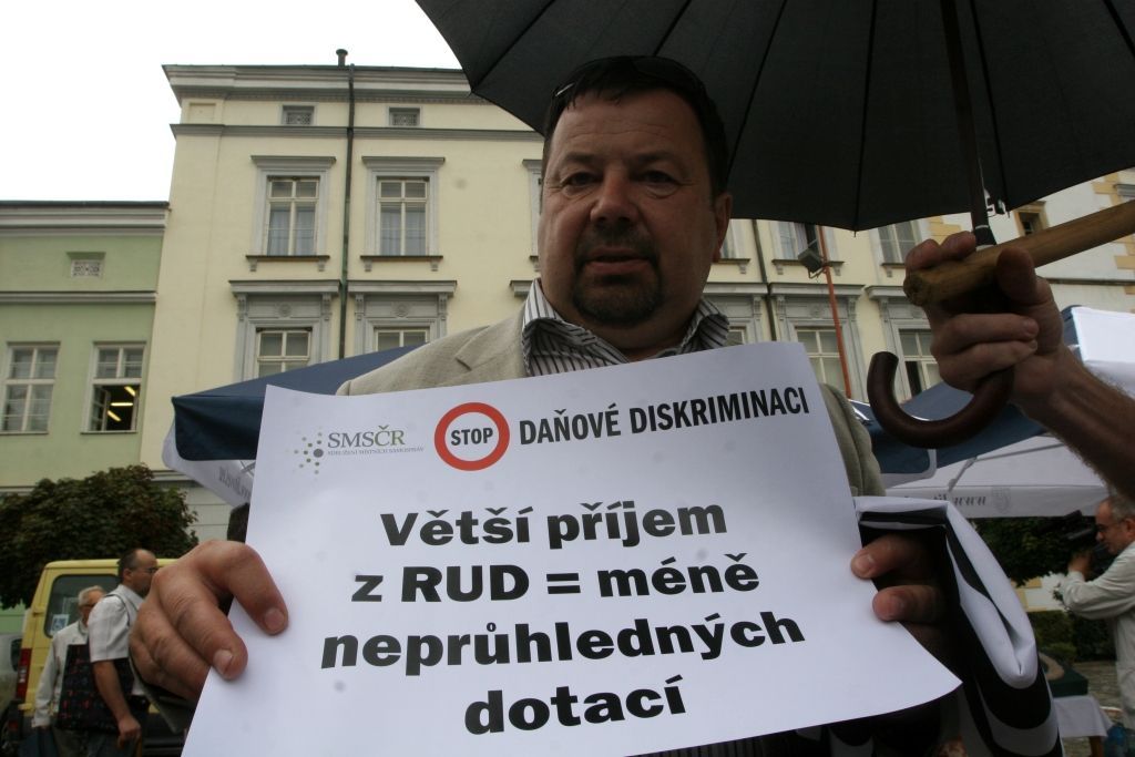Demonstrace starostů proti daňové diskriminaci