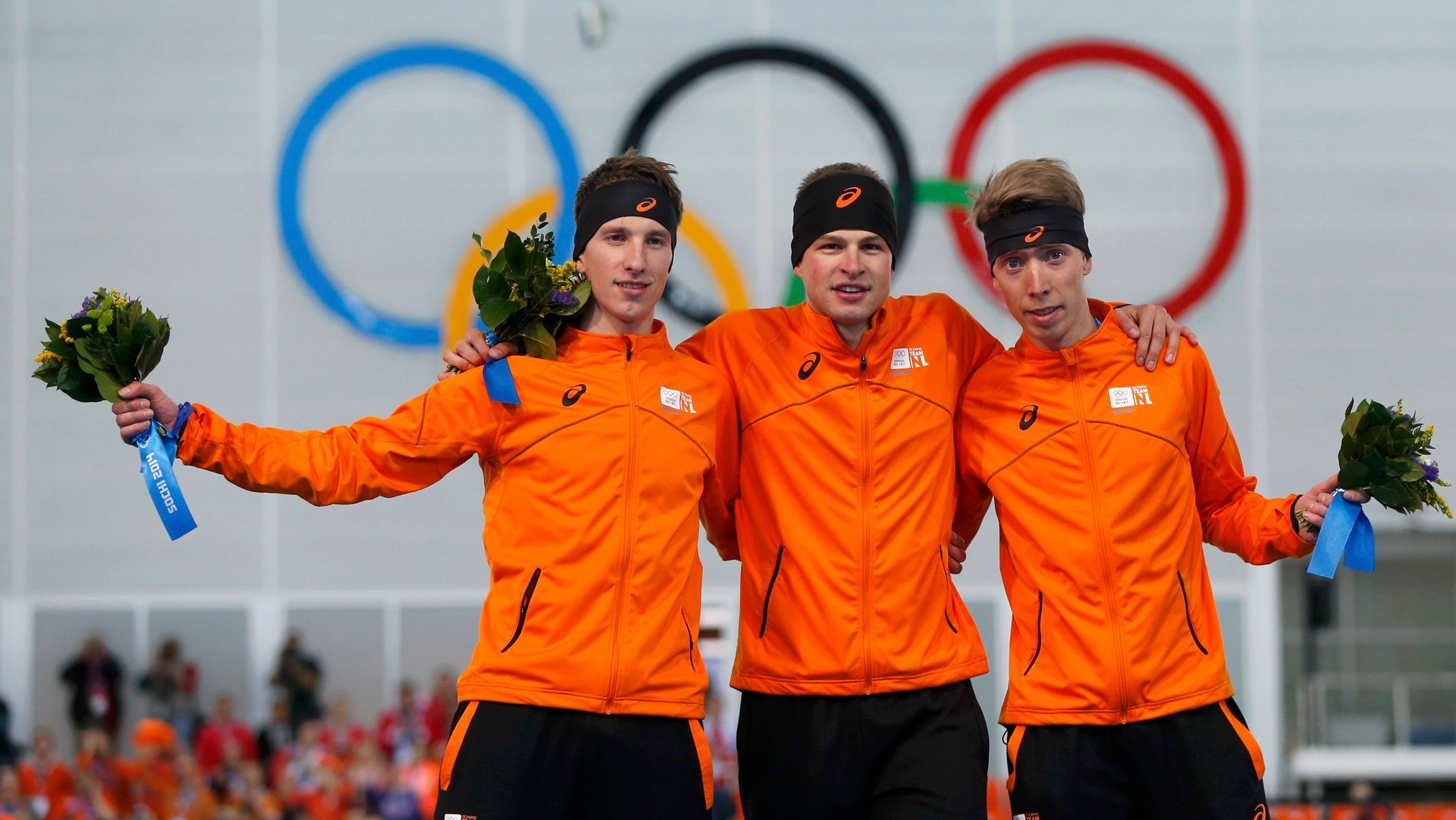 Soči 2014: hokej, 5000 m rychlobruslení: Jan Blokhuijsen, Sven Kramer a Jorrit Bergsma