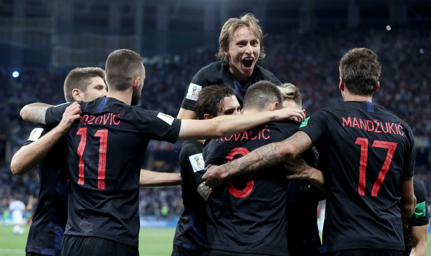 Chorvati slaví v zápase Argentina - Chorvatsko na MS 2018