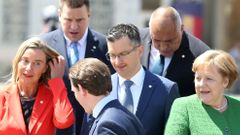 Lídři členských států EU na summitu v Sibiu