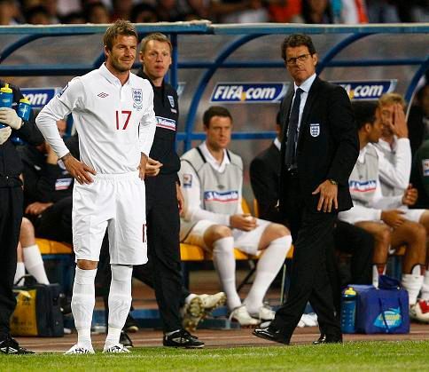 Anglie - Kazachstán: David Beckham byl náhradníkem