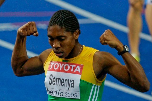 Semenyaová se raduje v cíli běhu na 800 metrů