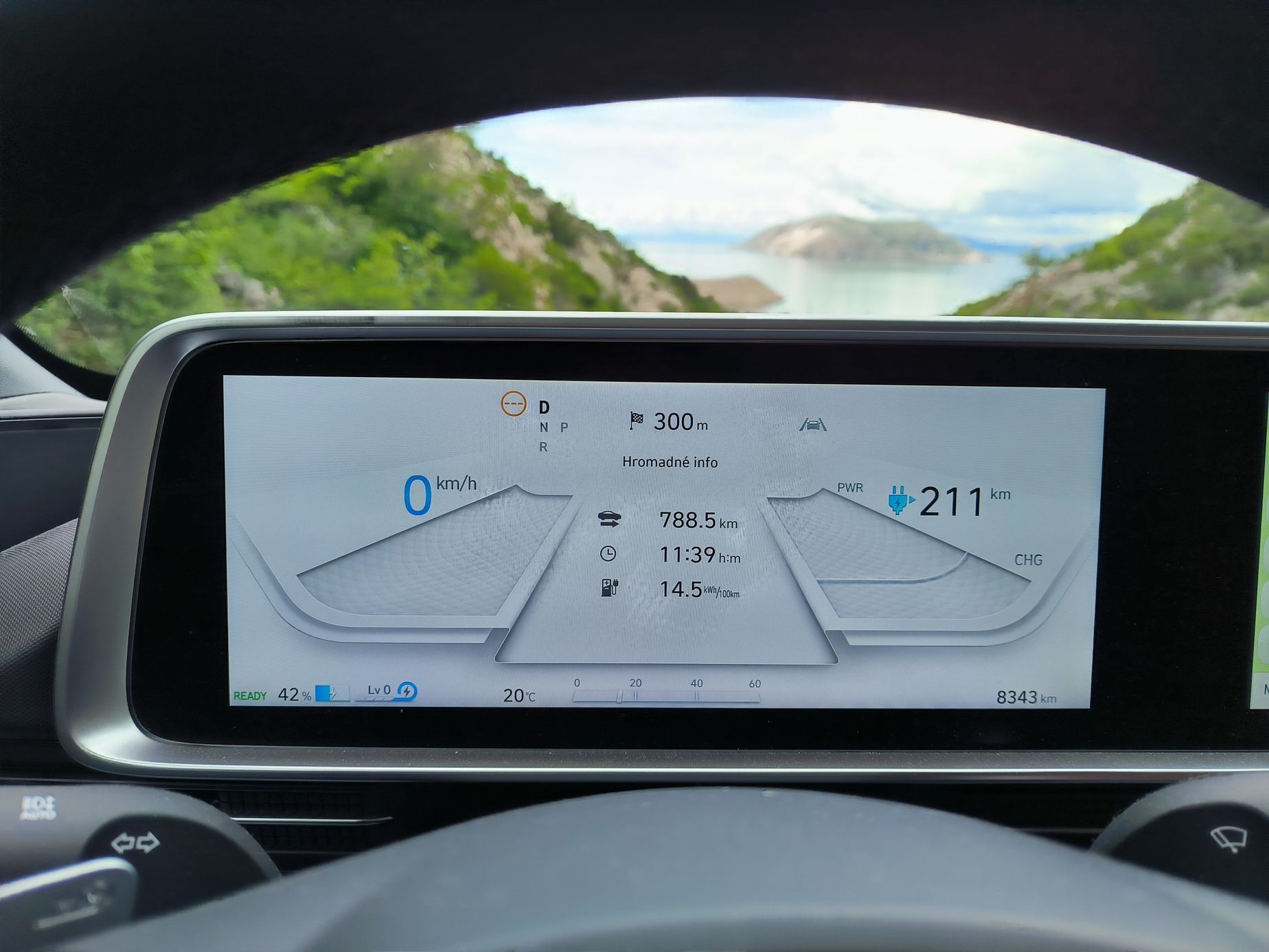Hyundai Ioniq 6 test spotřeby Chorvatsko