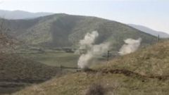 Kouř po bojích v Náhorním Karabachu
