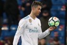 fotbal, španělská liga 2017/2018, Real Madrid - Girona (6:3), Cristiano Ronaldo po jednom ze svých čtyř gólů