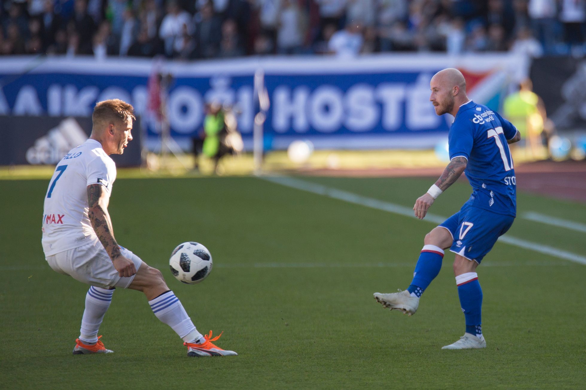 Martin Fillo a Miroslav Stoch v zápase 10. kola Baník - Slavia.