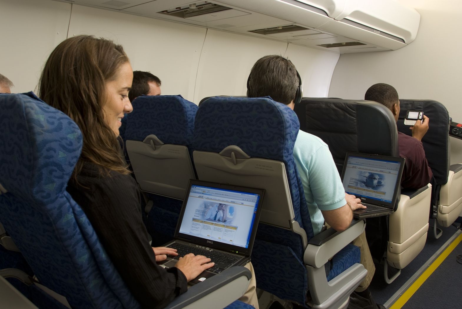 Internet na palubě letadla