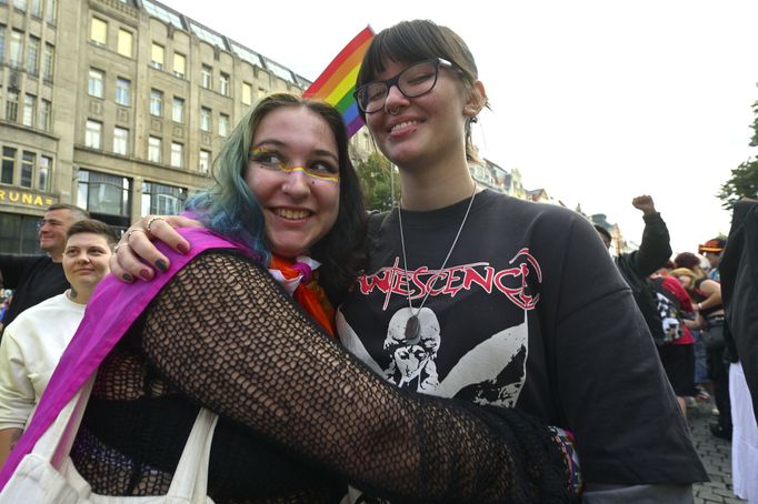 Momentka z Prague Pride - pochodu rovnosti a respektu, 2. srpna 2025, Praha.