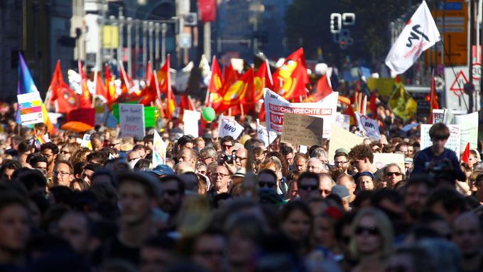 Demonstrace v Německu.