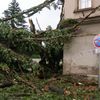 Bouřka lámala stromy a trhala střechy