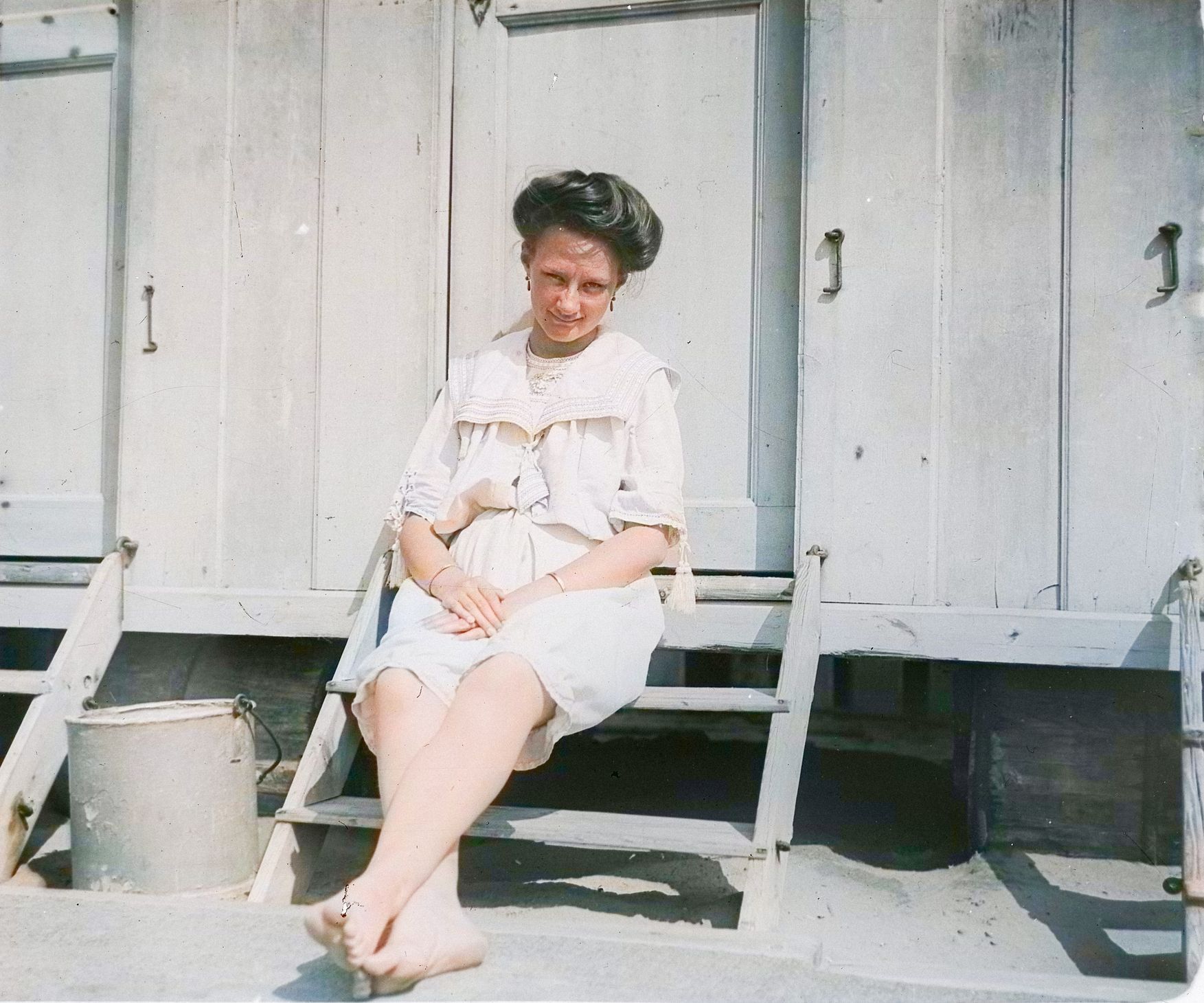Tenkrát v létě, léto. Retro. Historie. Kolorované fotografie, Zahraničí, Fortepan