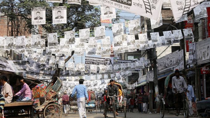 Předvolební kampaň v Dháce