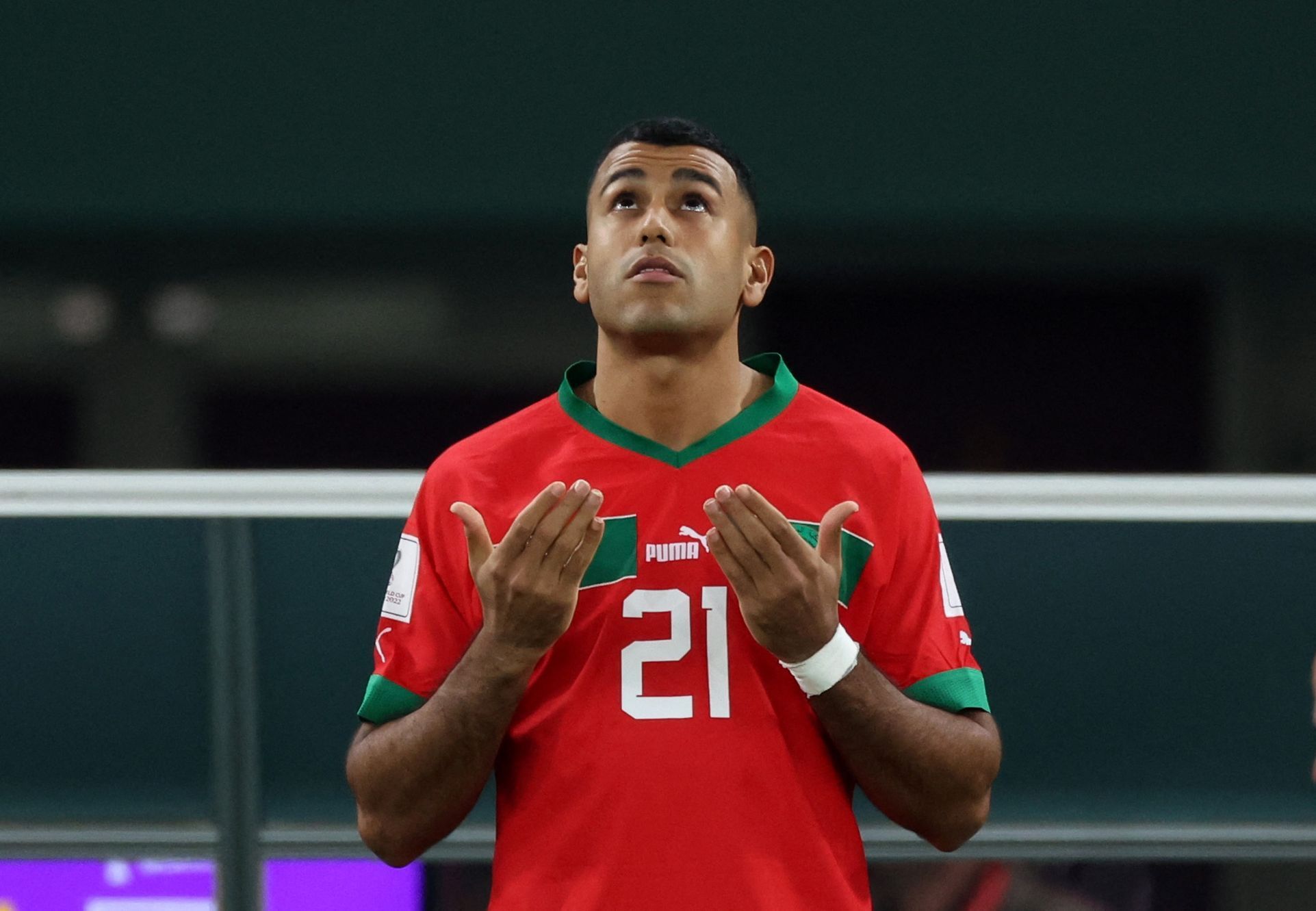 Valíd Chaddíra v osmifinále MS 2022 Maroko - Španělsko