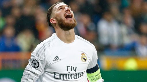 Real Madrid's Sergio Ramos looks dejected