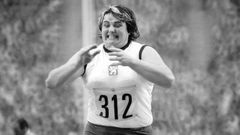 Dojatá Helena Fibingerová na olympiádě v Montrealu 1976