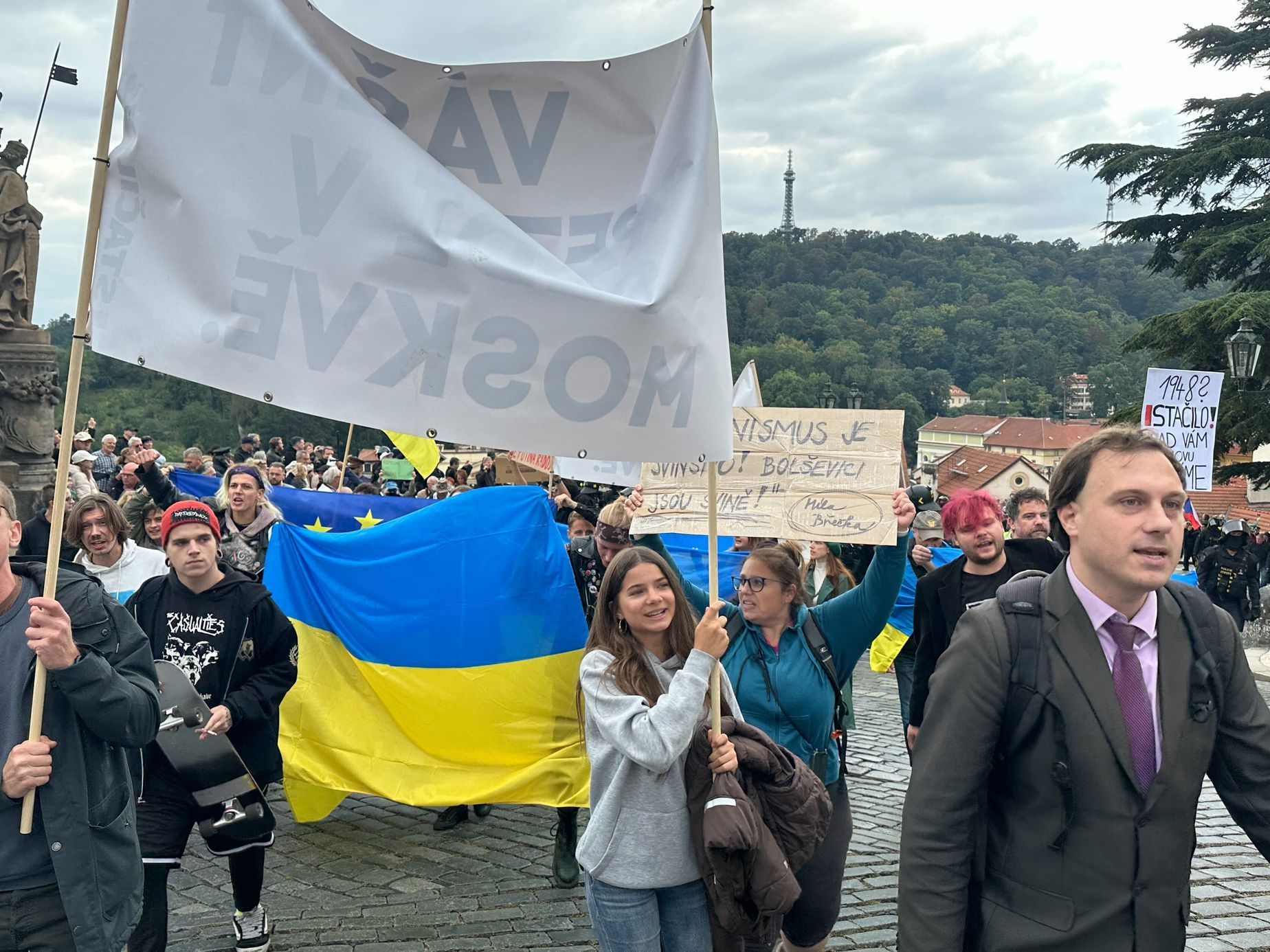 Demonstrace Pražský hrad 27. 9. 2025