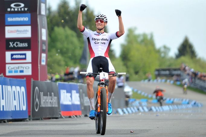 Mathieu van der Poel při SP v NMNM 2019