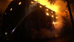 Požár skladu chmele ve Mšeci