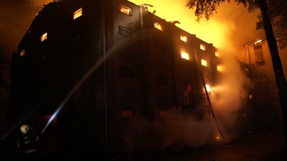 Požár skladu chmele ve Mšeci