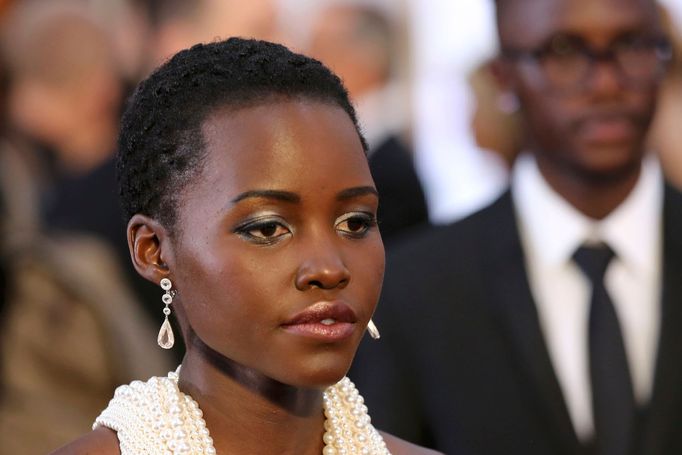 Actress Lupita Nyong'o arrives at the 87th Academy Awards in Hollywood