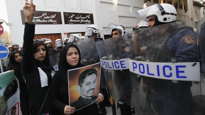 Protesty v Bahrajnu.