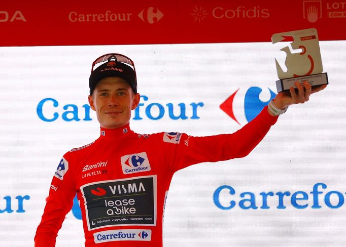 Jonas Vingegaard, lídr Vuelty 2025, po týmové časovce