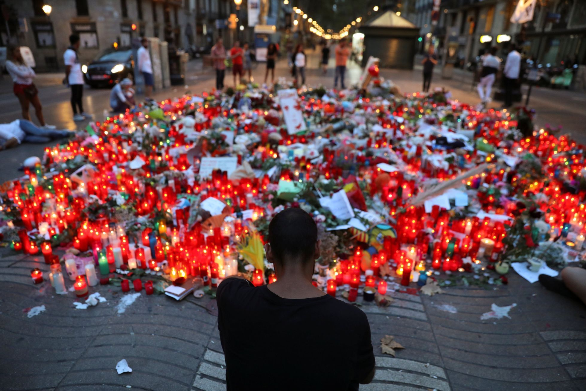 Ulice Las Ramblas v Barceloně tři dny po útoku