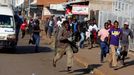 Povolební protesty v Harare v Zimbabwe. 1. 8. 2018