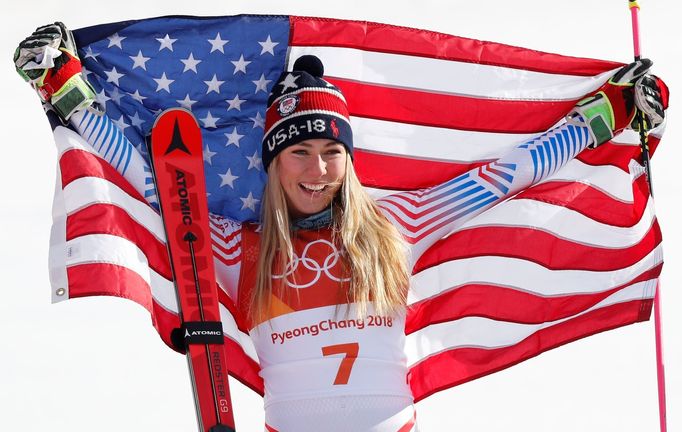 Mikaela Shiffrinová, vítězka obřího slalomu na ZOH 2018