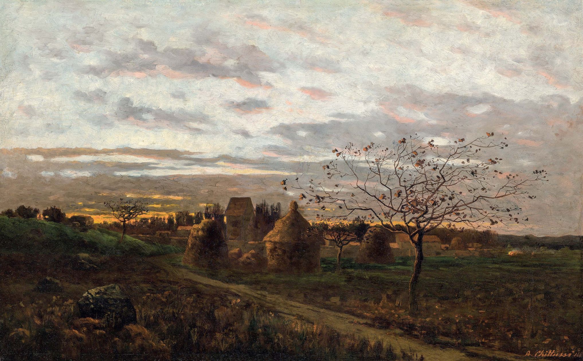 Antonín Chittussi: Západ slunce ve Fontainebleau
