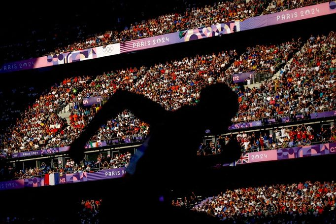 Paris 2024 Olympics - Athletics - Men's 800m Final - Stade de France, Saint-Denis, France - August 10, 2024. Marco Arop of Canada in action. REUTERS/Sarah Meyssonnier