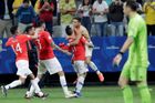 Chilané porazili Kolumbii na penalty, na Copě América dál ve hře o obhajobu