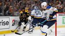 7. finále NHL 2018/19, Boston - St. Louis: David Pastrňák a Jordan Binnington