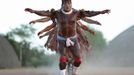 Yawalapiti youth chief Anuia (front) leads a dance in the Xingu National Park, Mato Grosso State, May 7, 2012. In August the Yawalapiti tribe will hold the Quarup, which is a ritual held over several days to honour in death a person of great importance to them. This year the Quarup will be honouring two people - a Yawalapiti Indian who they consider a great leader, and Darcy Ribeiro, a well-known author, anthropologist and politician known for focusing on the relationship between native peoples and education in Brazil. Picture taken May 7, 2012. REUTERS/Ueslei Marcelino (BRAZIL - Tags: SOCIETY ENVIRONMENT TPX IMAGES OF THE DAY) ATTENTION EDITORS - PICTURE 14 28 FOR PACKAGE 'LIFE WITH YAWALAPITI TRIBE' Published: Kvě. 15, 2012, 5:10 odp.