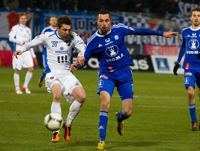 Utkání Gambrinus ligy Olomouc vs. Ostrava (Kukec a Ordoš)