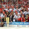 hokej, extraliga 2021/2022, finále, 6. zápas, Sparta - Třinec, oslavy Třince
