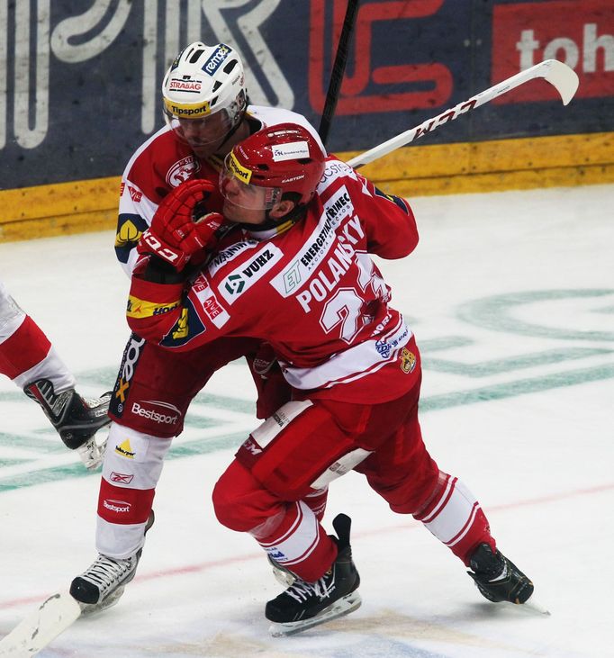 Utkání hokejové extraligy Slavia vs. Třinec