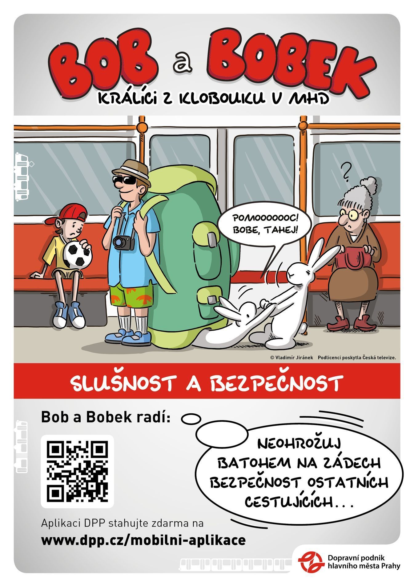 Kampaň pražské MHD Bob a Bobek