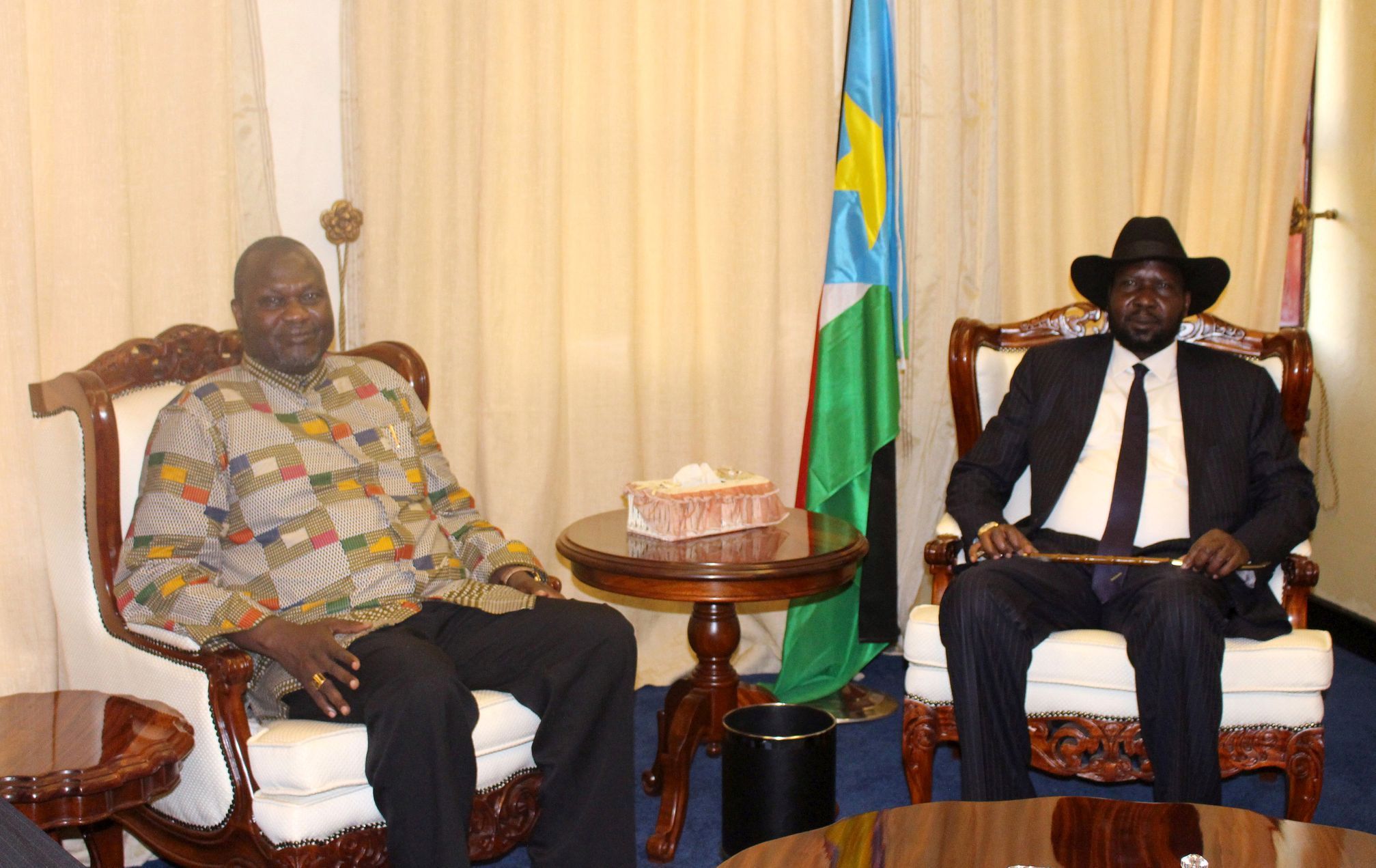 prezident Kiir, a nekdješí víceprezident Machar