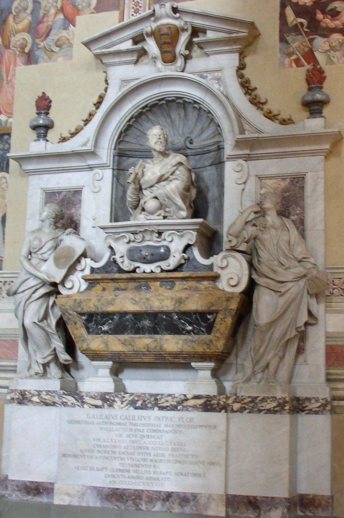 Hrob astronoma Galilea Galileiho v italské Florencii.