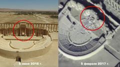 Ruská armáda zveřejnila záběry ze zničené Palmýry