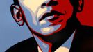 Shepard Fairey silkscreen print for USA Democrat President Barack Obama Obey Giant