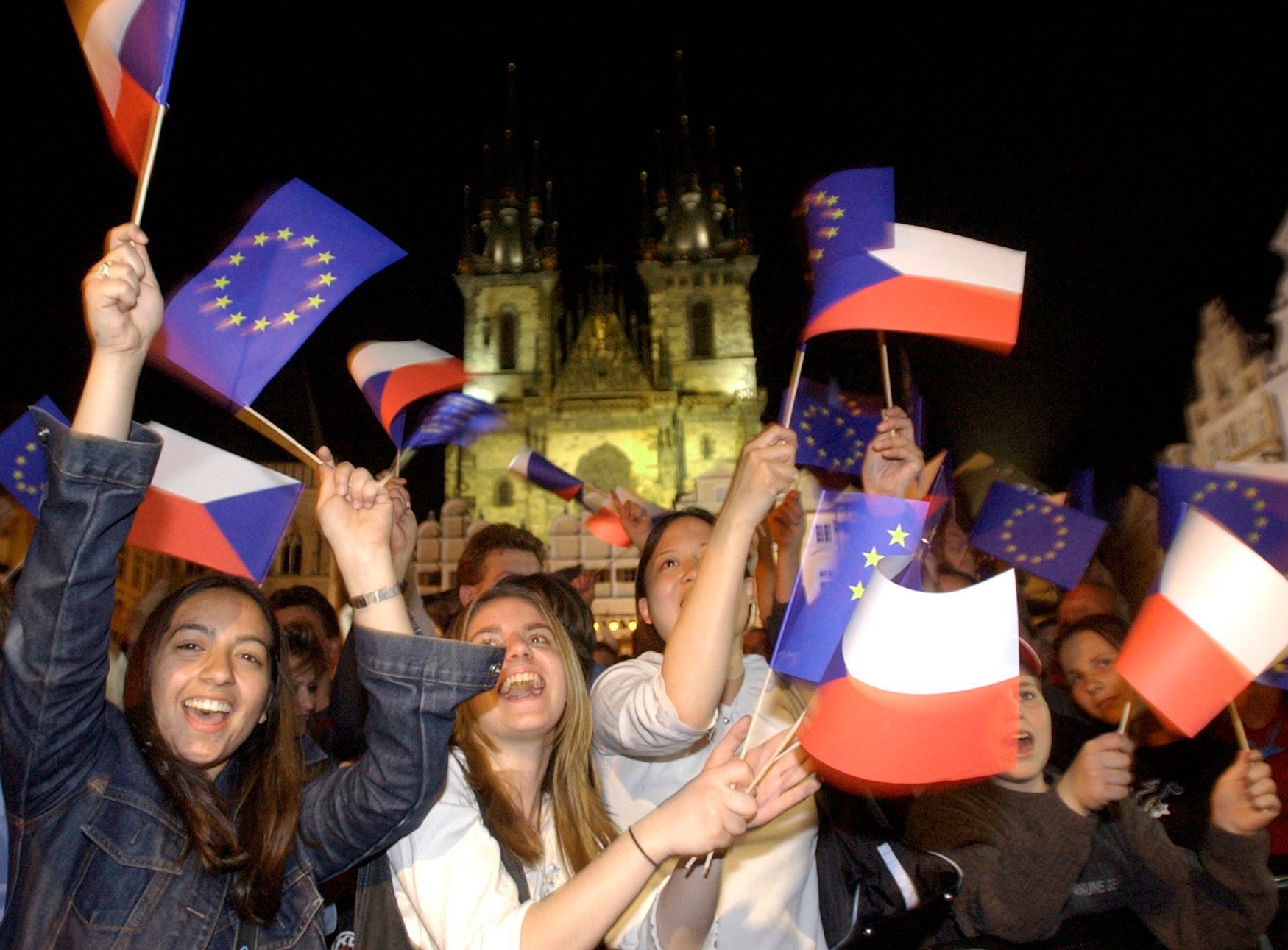 Vstup do EU 2004 oslavy na Staroměstském náměstí Evropská unie
