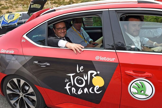 Francois Hollande na Tour de France 2015