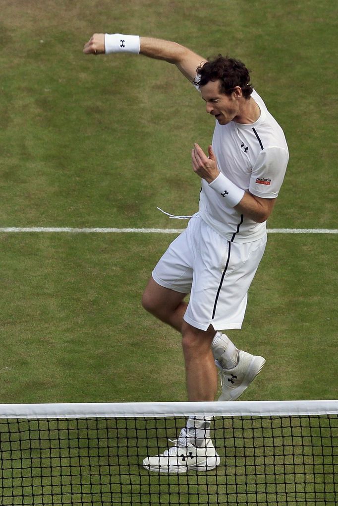 Andy Murray v semifinále Wimbledonu 2016.